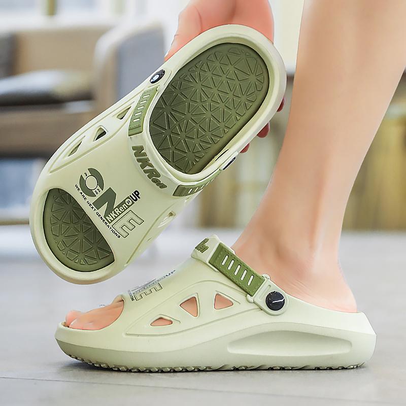Zapatillas de hombre de comercio exterior de estilo explosivo transfronterizo, chanclas antideslizantes, resistentes al desgaste y desodorantes, zapatos de playa de verano, moda de suela gruesa al aire libre
