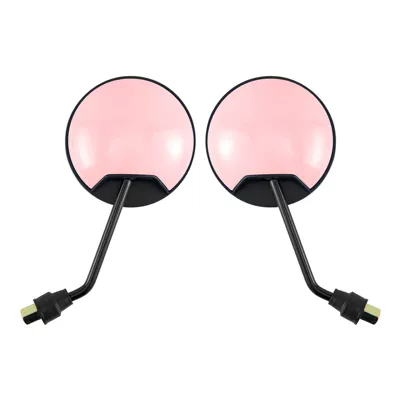 Short-Stem Round Mirror, Wide-View – Motorcycle rearview mirror - color-can-be-customized-the-strength-of-the-factory-pink
