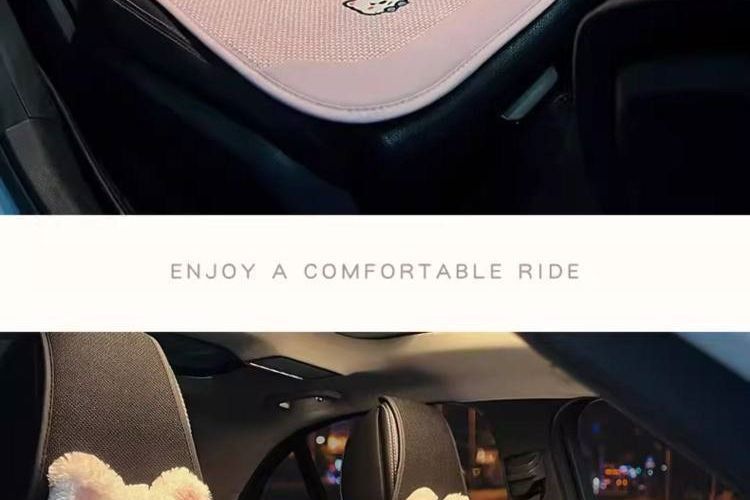 Interior 2026 Asian linen car seat cushion, suitable for all seasons, breathable, high-quality car seat pad, new cartoon cute design