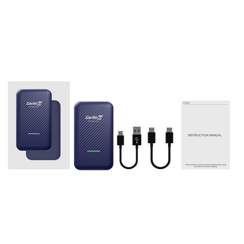 Yuán Chē – Android Auto Box Simsiz CarPlay və Android Auto - peacock-blue-with-trademark