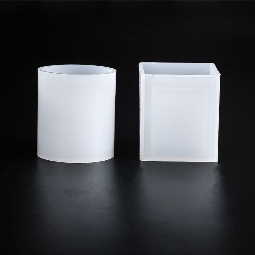 DIY crystal glue mold square round pen holder mold plaster diffusion stone ornaments table silicone mirror