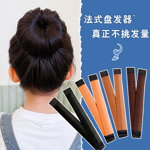 Children's hair twister, lazy artifact, flower bud head, ball head, quick-made children's all-inclusive cloth snap ring manufacturer wholesale