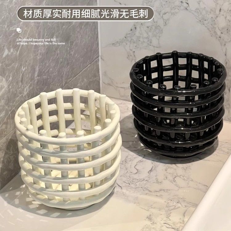 严选废弃洗脸巾收纳桶卫生间浴室收纳盒洗漱用品牙刷牙膏化妆刷置