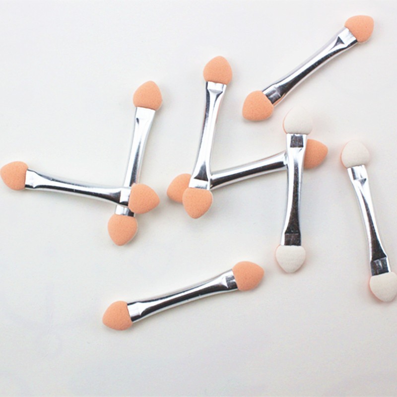 Directo de fábrica sola cabeza/doble cabeza sombra de ojos cepillo maquillaje accesorios cepillo doble cabeza esponja ojo sombra cepillo maquillaje herramientas