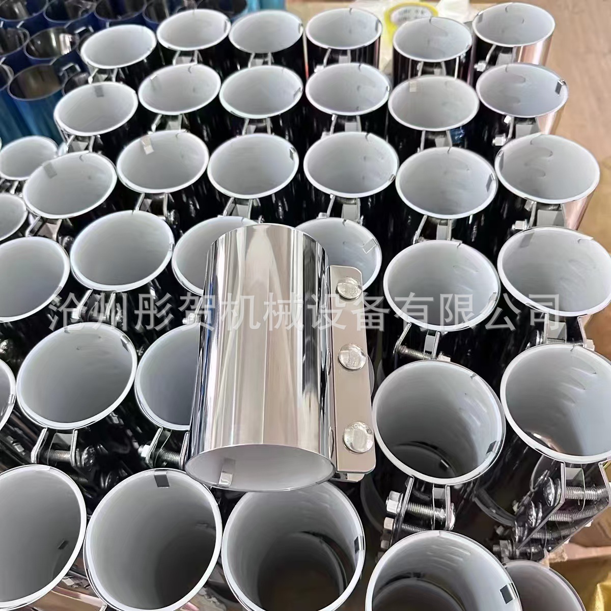 不锈钢管道连接器 接管器 不锈钢管夹内衬硅胶 中央供料系统管夹