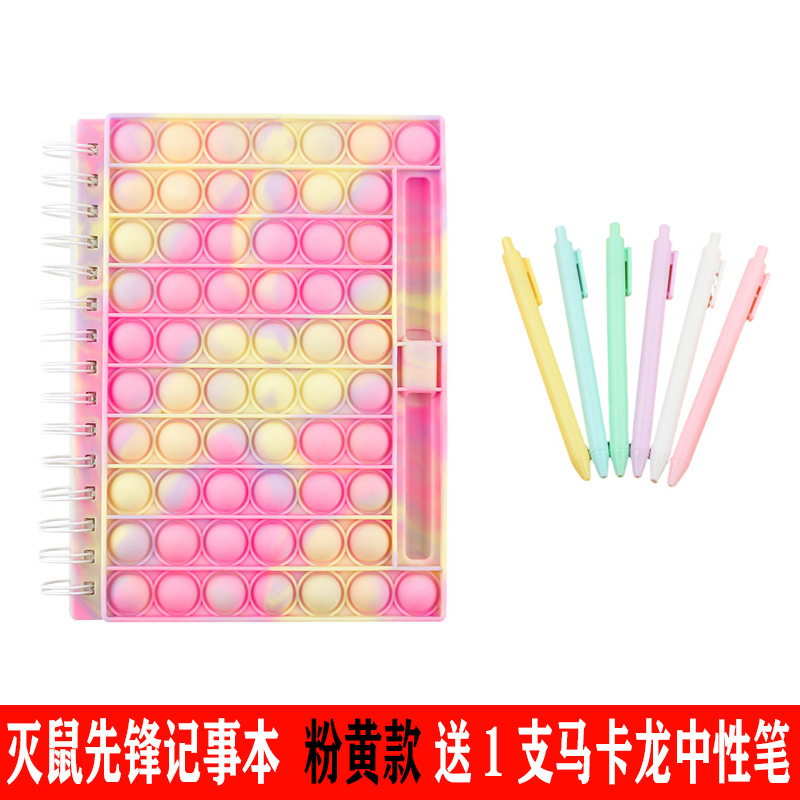 Ratón asesino pionero unicornio raspado cuaderno bobina hojas sueltas presionando burbuja ejercicio libro descompresión papelería libro