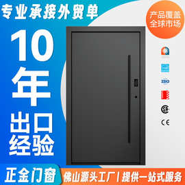 跨境精雕入户门别墅庭院单开进户门可定制偏轴防盗子母门双开大门