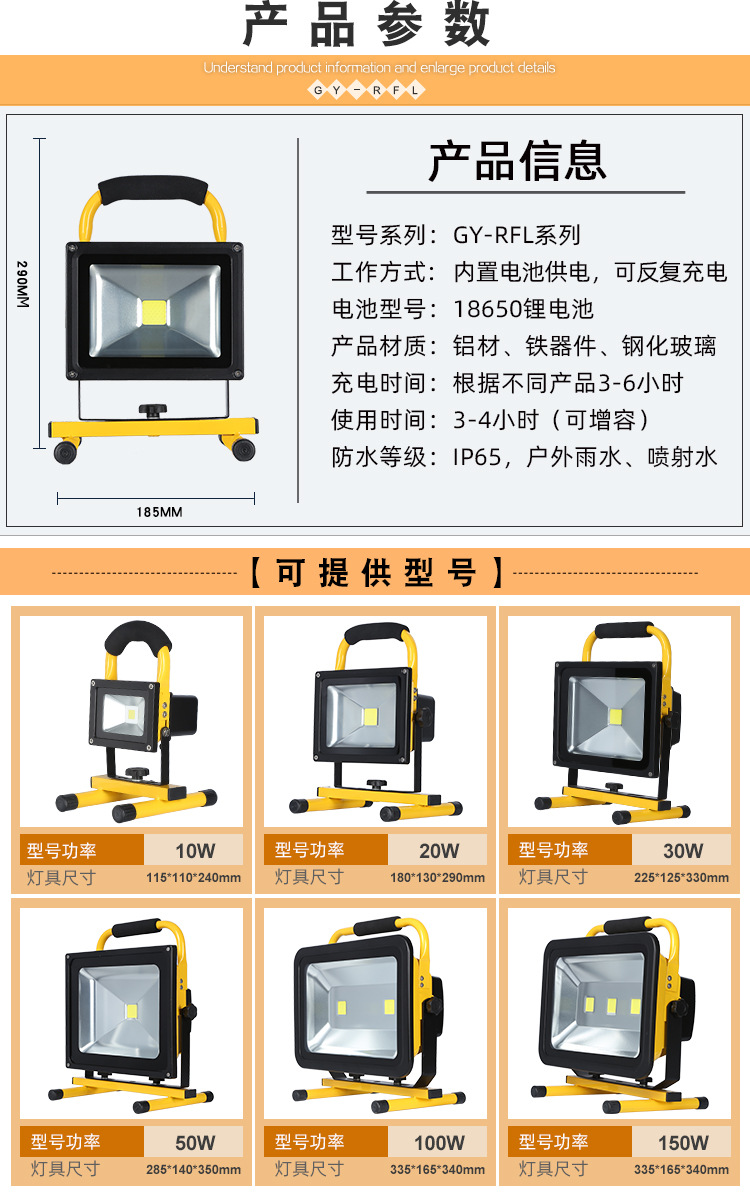 应急投光灯