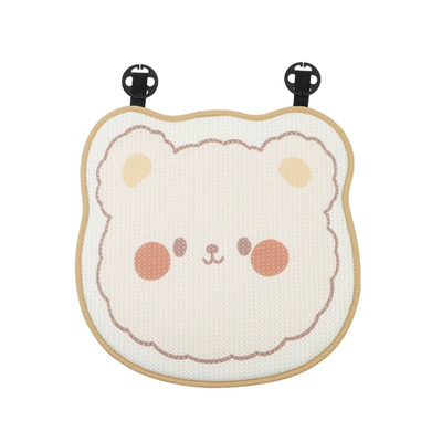 Neck Pillow Cute Plush | Headrest - honeycomb-thick-line-bear-cushion-front-row