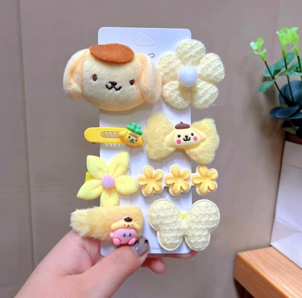 Niños fresa oso pinzas de cabello otoño invierno peluche lindos pinzas de cabello para niñas pinzas de cabello para niñas