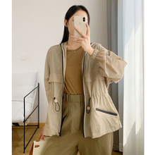 高颜值！薄如蝉翼15D岛国面料遮阳透气宽松休闲连帽防晒衣外套女