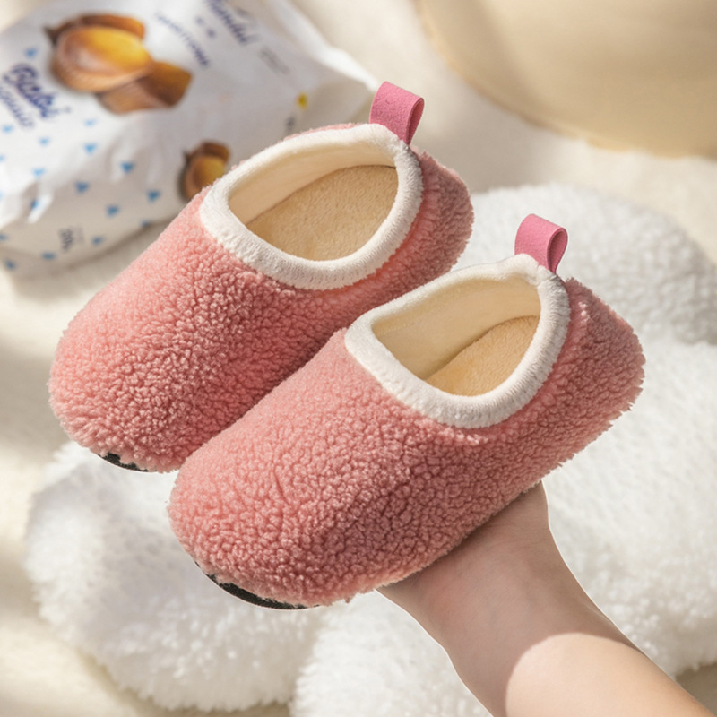 Autumn and Winter Children's Floor Socks, Baby Non-Slip Slippers, Men's and Women's Home Shoes, Adult Socks with Soles, Fleece-Lined Non-Slip Shoes