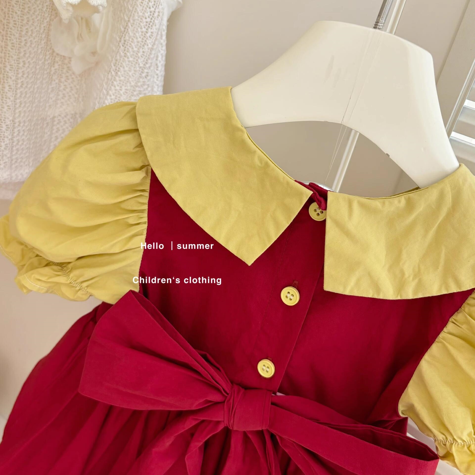 [Xianning Seven] Cherry Maruko Vestido de niña Verano Niños Estilo occidental Falda de princesa Vestido de verano del bebé Tendencia