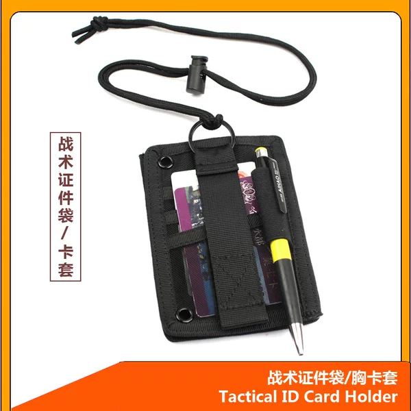 Tactical Waterproof Certificate Bag CORDURA 1000D Nylon Multifunctional Certificate Set Portable Card Set for Military Fan Equipment