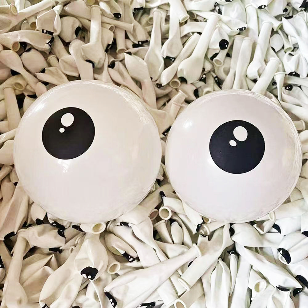 5 pulgadas de impresión de globo de ojos superiores animales pulpo pequeño globo de ojos redondo props de decoración de fiesta de Halloween