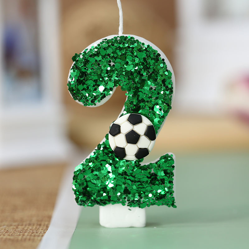 Amazon の人気サッカーシリーズデジタルキャンドル色変化クリエイティブ男の子の誕生日キャンドルケーキデコレーションドロップシッピング|undefined