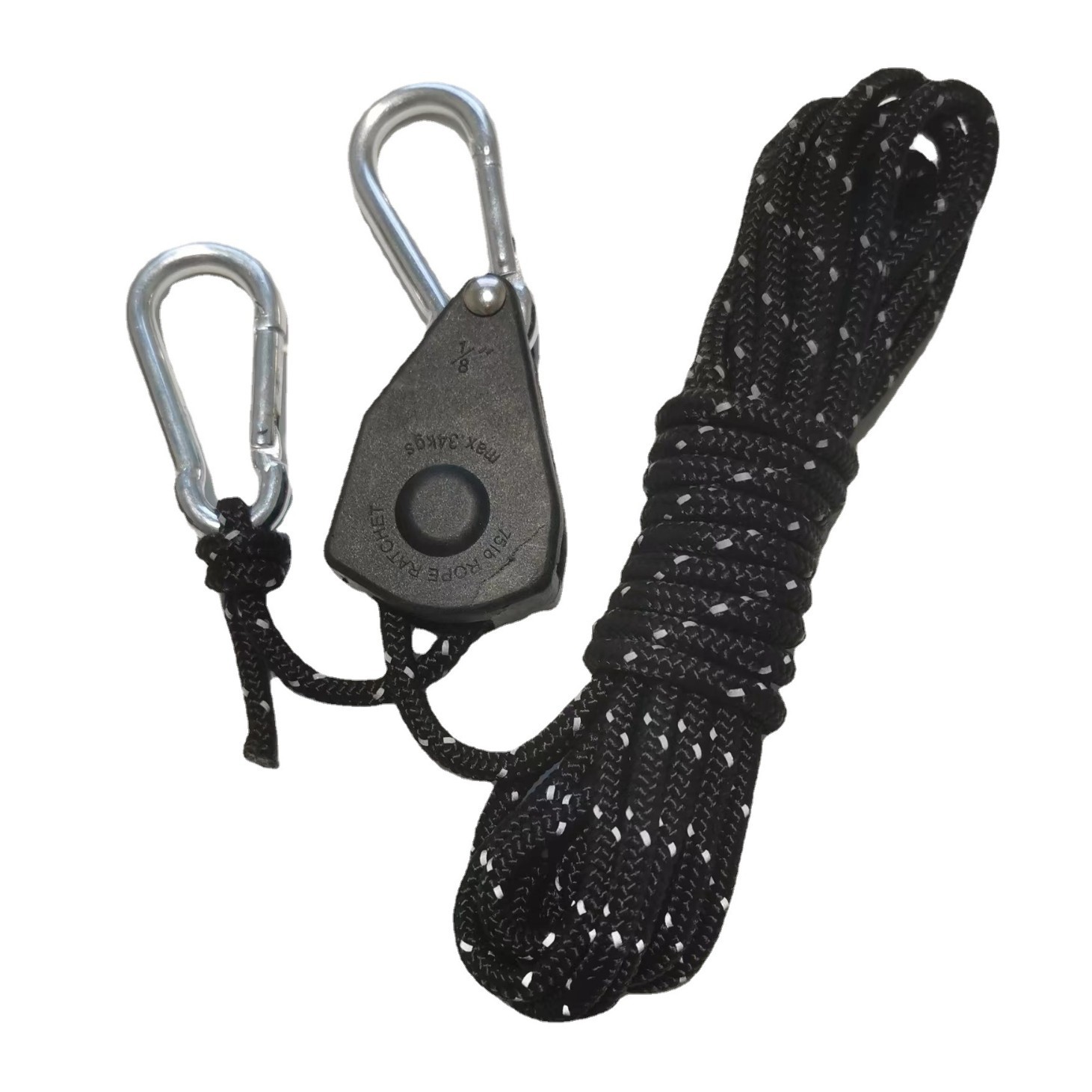 Equipo de suministros al aire libre transfronterizo tienda de campaña Canopy cuerda a prueba de viento polea cuerda de viento lámpara cuerda de elevación