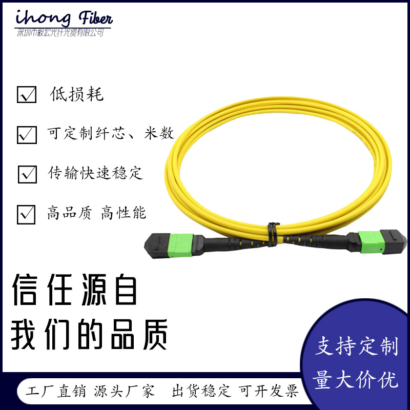 促销MPO-MTP千兆单模 光纤跳线 数据中心线12芯 电信级pigtail