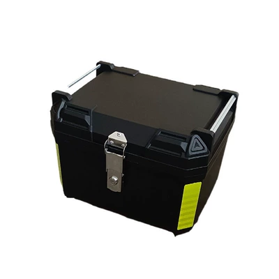 47L electric bottle car trunk motorcycle tail box non-aluminum alloy scooter tool storage box large universal (Motorcycle trunk) - 47l-simple-bare-box-base-screws