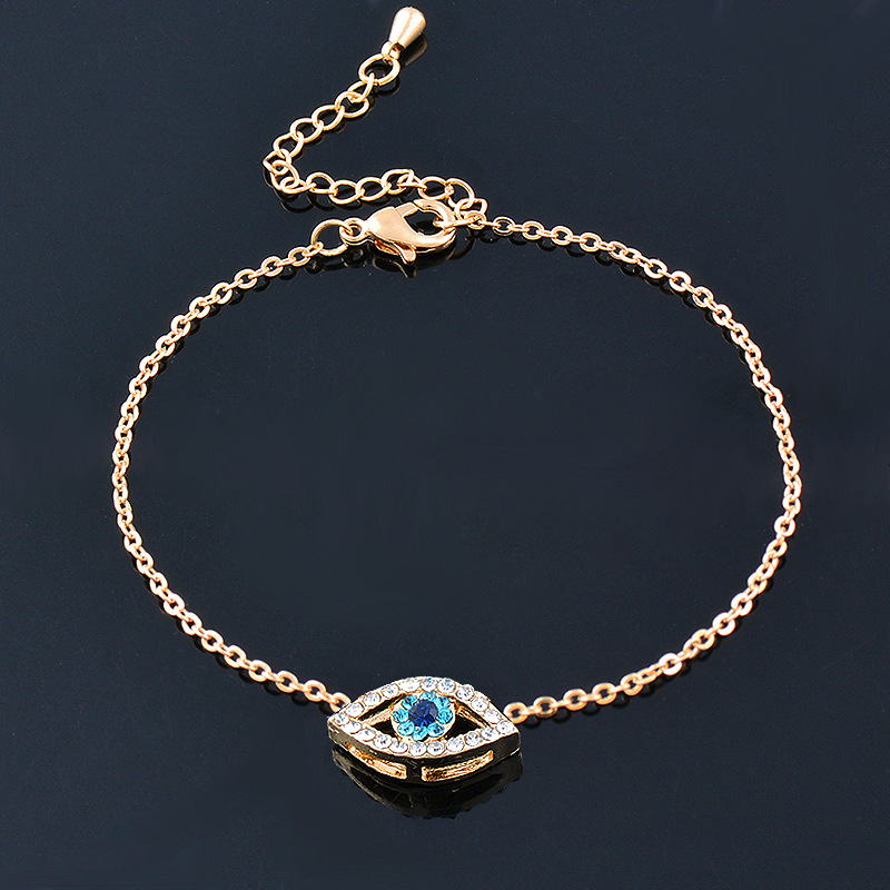 Fashion Eye Stainless Steel Alloy Plating Inlay Rhinestones Womenu0027S Bracelets Anklet Necklace 1