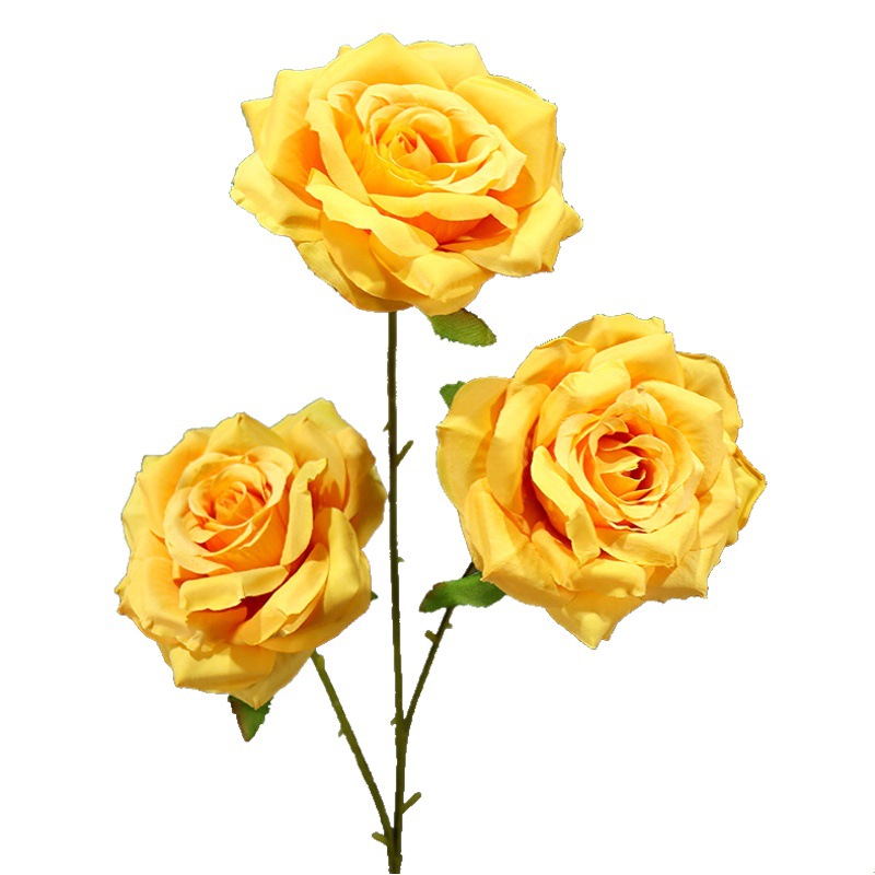Serie de bodas de rosas amarillas Material floral de simulación Centro comercial de bodas Fondo de decoración de ventana Guía de ruta Arreglo floral Arreglo floral Arreglo floral
