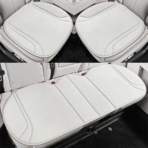 All-season seaweed fiber car seat cushion, latex cotton, heat-pressed one-piece anti-slip seat cushion three-piece set for office use