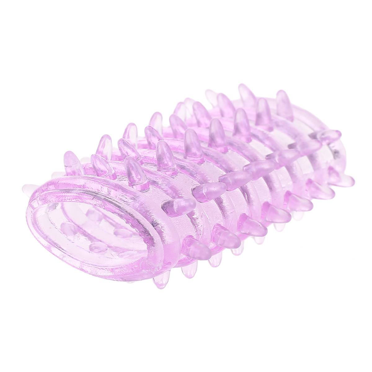 Caterpillar Crystal Delay Ring TPE Locking Sun Ring Adult Toy — detail image 26