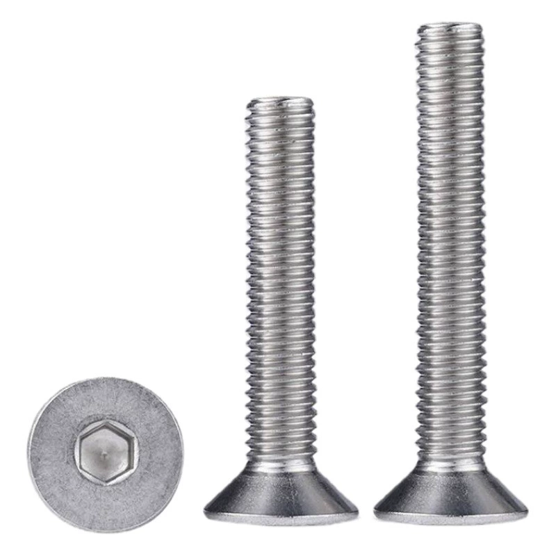 Фабрика прямые поставки 304 из нержавеющей стали с потайной головкой с шестигранной головкой M4M5M6 плоская чашка с шестигранной головкой