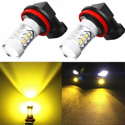 Car LED fog lamp H10 9005 9006 H11 80W yellow 16LED anti-fog lamp headlamp