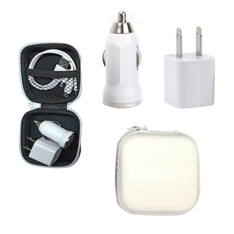 礼盒业务推广礼品套装男女商务车充电头三合一数据线车载充电套装