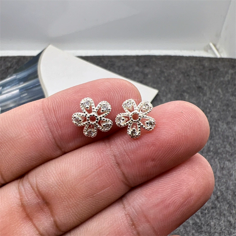 Ювелирные изделия DIY, оптовые поставки, лепестки цветов, покрытие 14K настоящего золота, вспомогательный материал, пятилистная цветочная опора, аксессуары для одежды, пуговицы