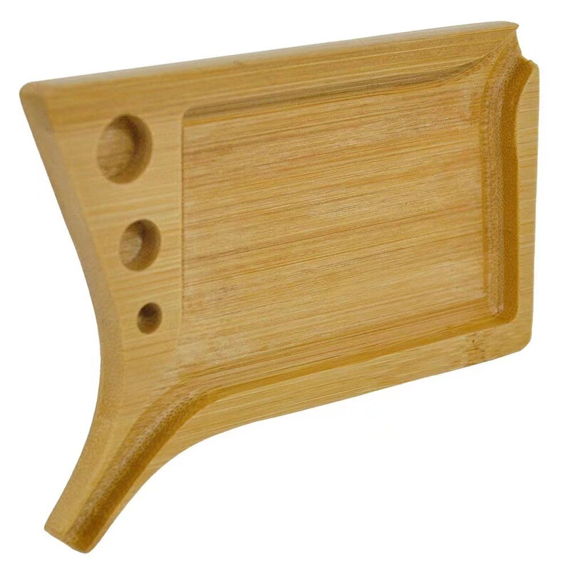 Creative simple wooden cigarette tray creative slotted funnel type cigarette console Wood cigar cigarette tray