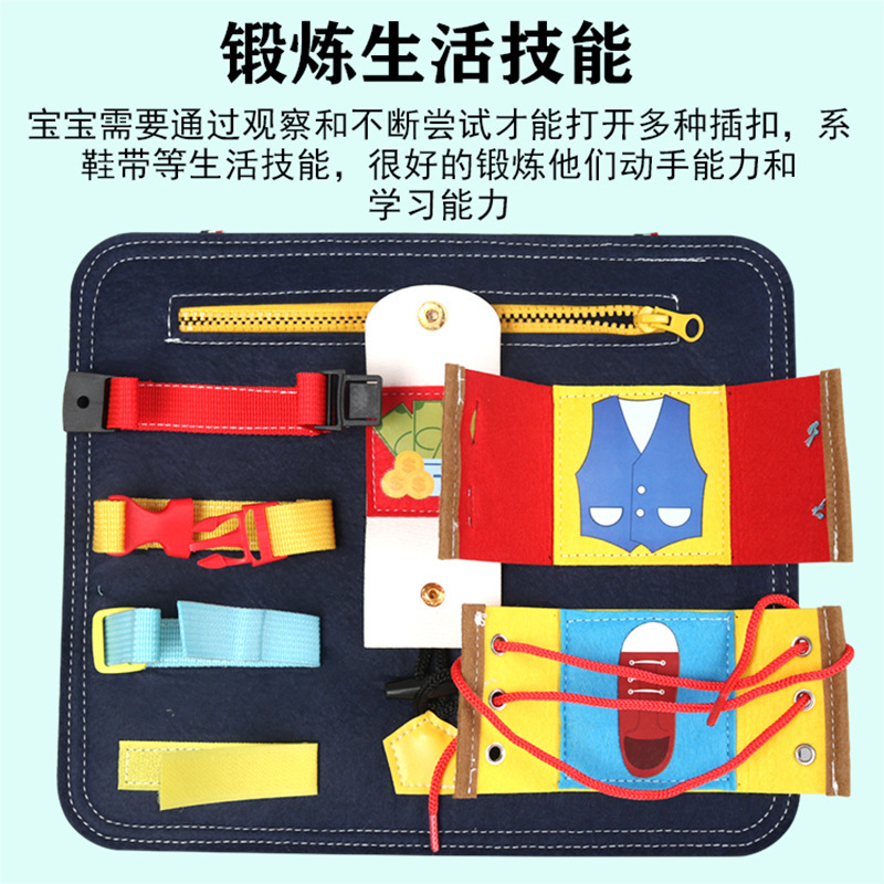 Transfronterizo nuevos juguetes de educación temprana fieltro aderezo educativo Learning Board cartas extraíble tablero ocupado de los niños