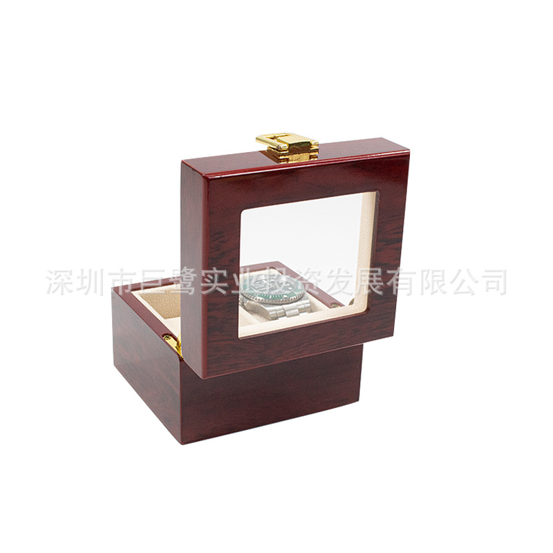 Wholesale Watch Box Painted High-End Two-Position Watch Storage Box Dust-Proof Window Display Box