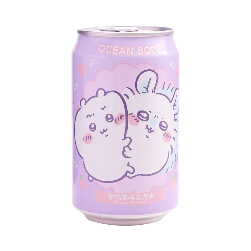 台湾 OEAN BOMB 白ぶどう風味の炭酸水 ちいかわ共同飲料 ちいかわうさち|undefined