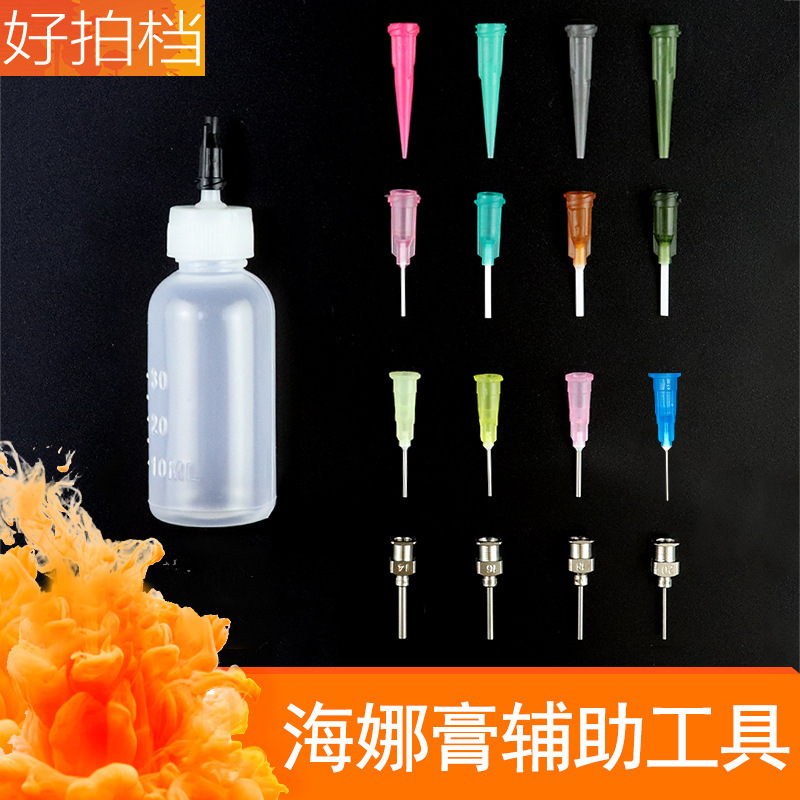 Hana Tattoo Cream Paint Body Color Painting Tattoo with JAC Czech Plastic Bottle 30ml with Needle Set