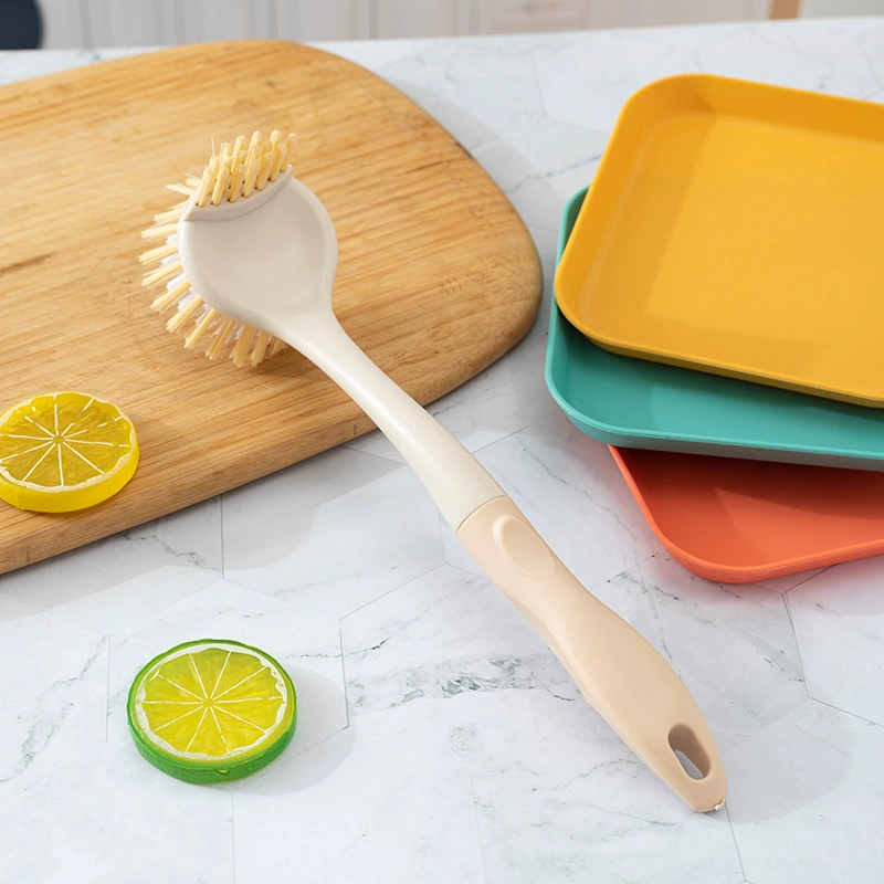 28cm Multifunctional Kitchen Pot Scrub Brush for Dish Cleaning, Soft Bristles, 5 Color Options