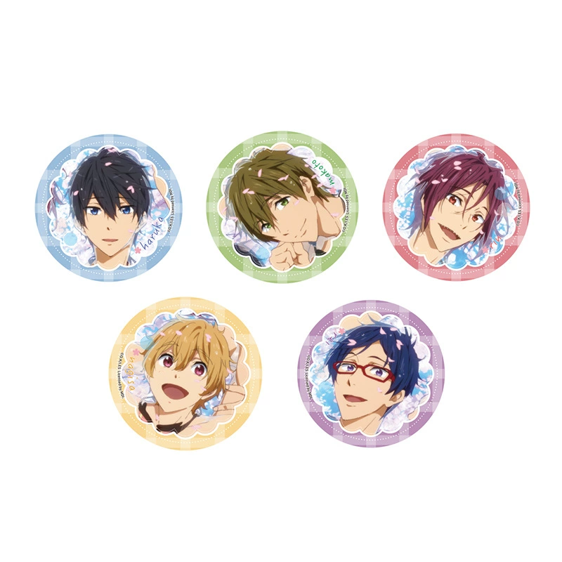 星河动漫 Official genuine FREE cherry blossom badge Nanase Haruka peripheral double flash bar