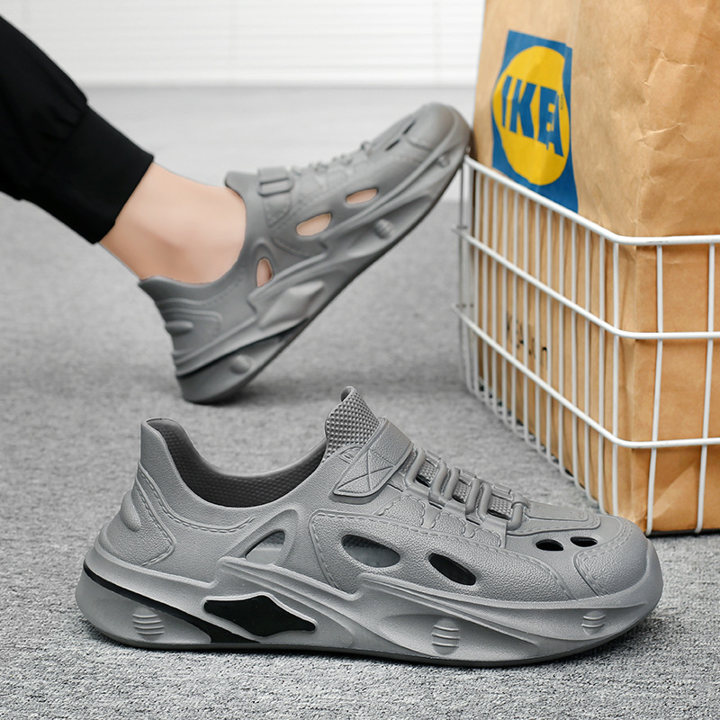 2025 Baotou Croc Shoes メンズ ドライビング ソフトソール サンダル アウターウェア 夏用 滑り止め ココナッツ ビーチシューズ|undefined