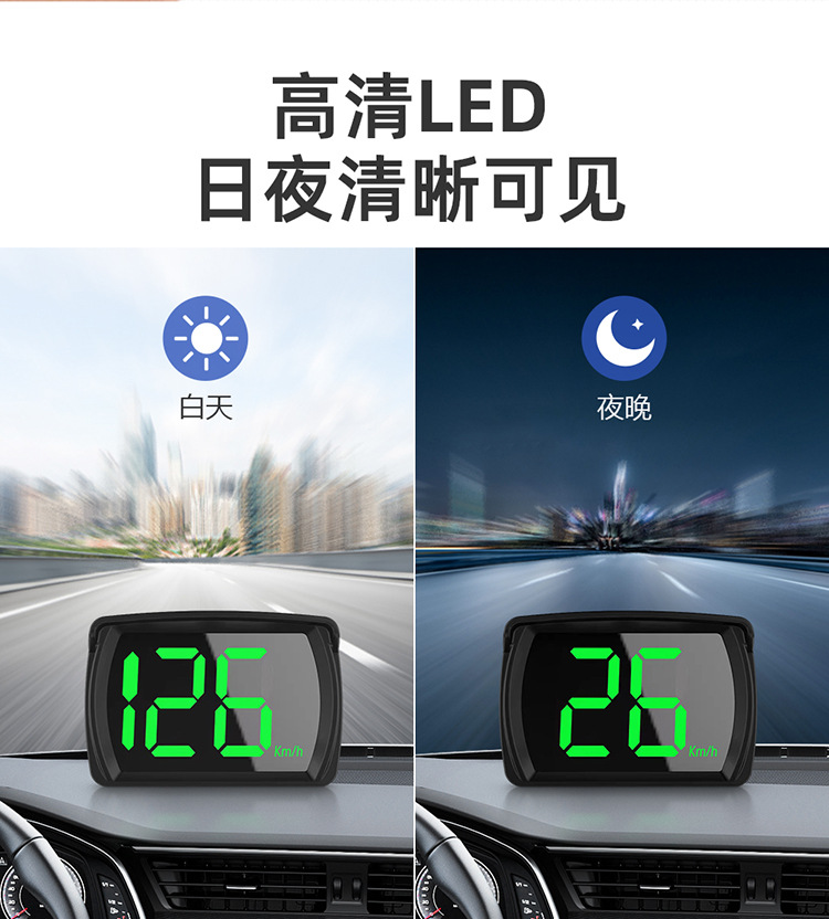 Hud Head-Up Display Vehicle-Mounted Beidou Gps Speed Display Instrument for New Energy Vehicles Y03