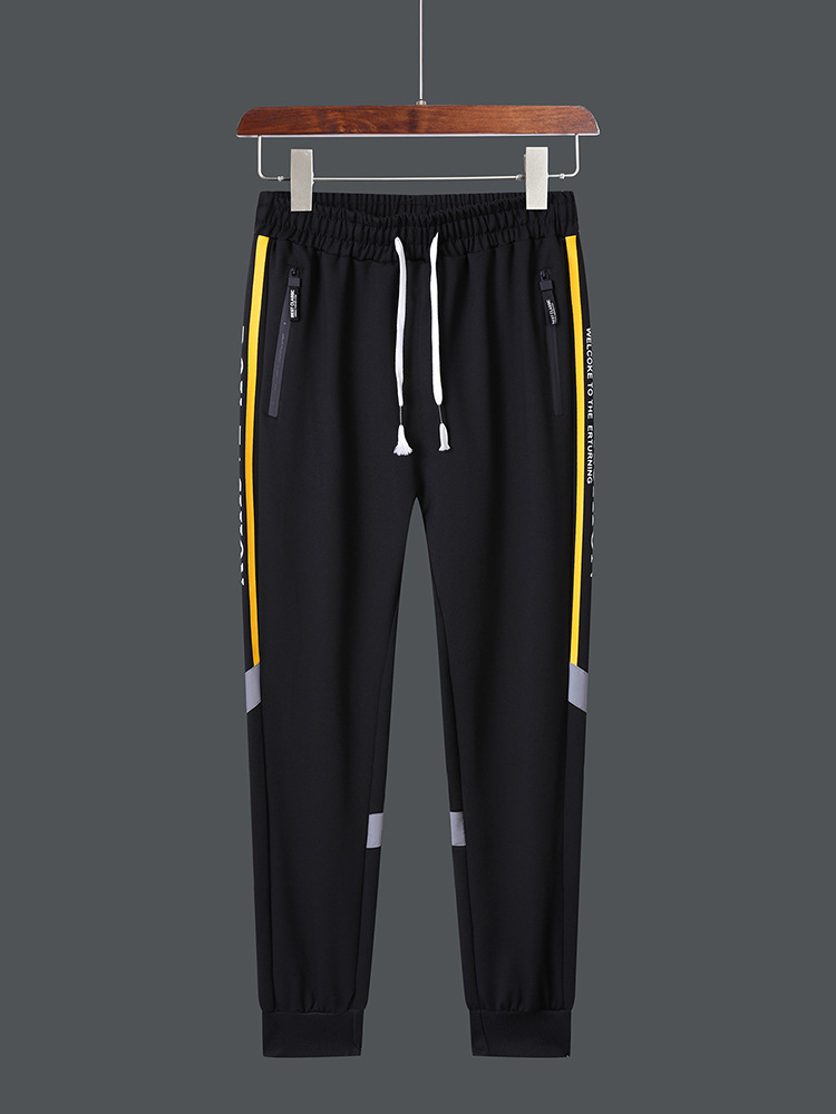 Fábrica directa puede personalizar logotipo ligero pantalones de moda casuales para jóvenes hombres cuatro estaciones de pantalones de deporte casuales para hombres