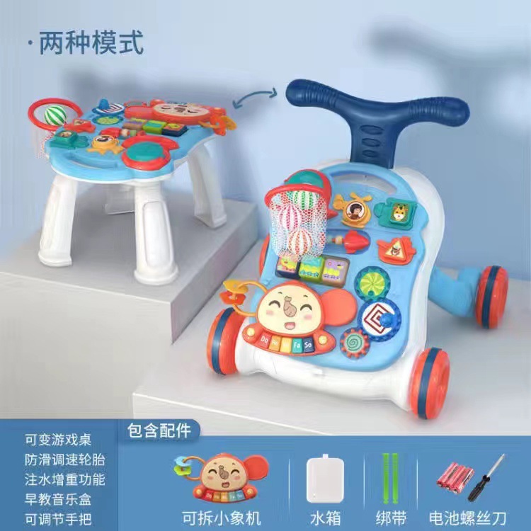 Nuevo bebé andador anti-flip o-pierna 1-3 años bebé caminar carro multifuncional inteligencia juguetes