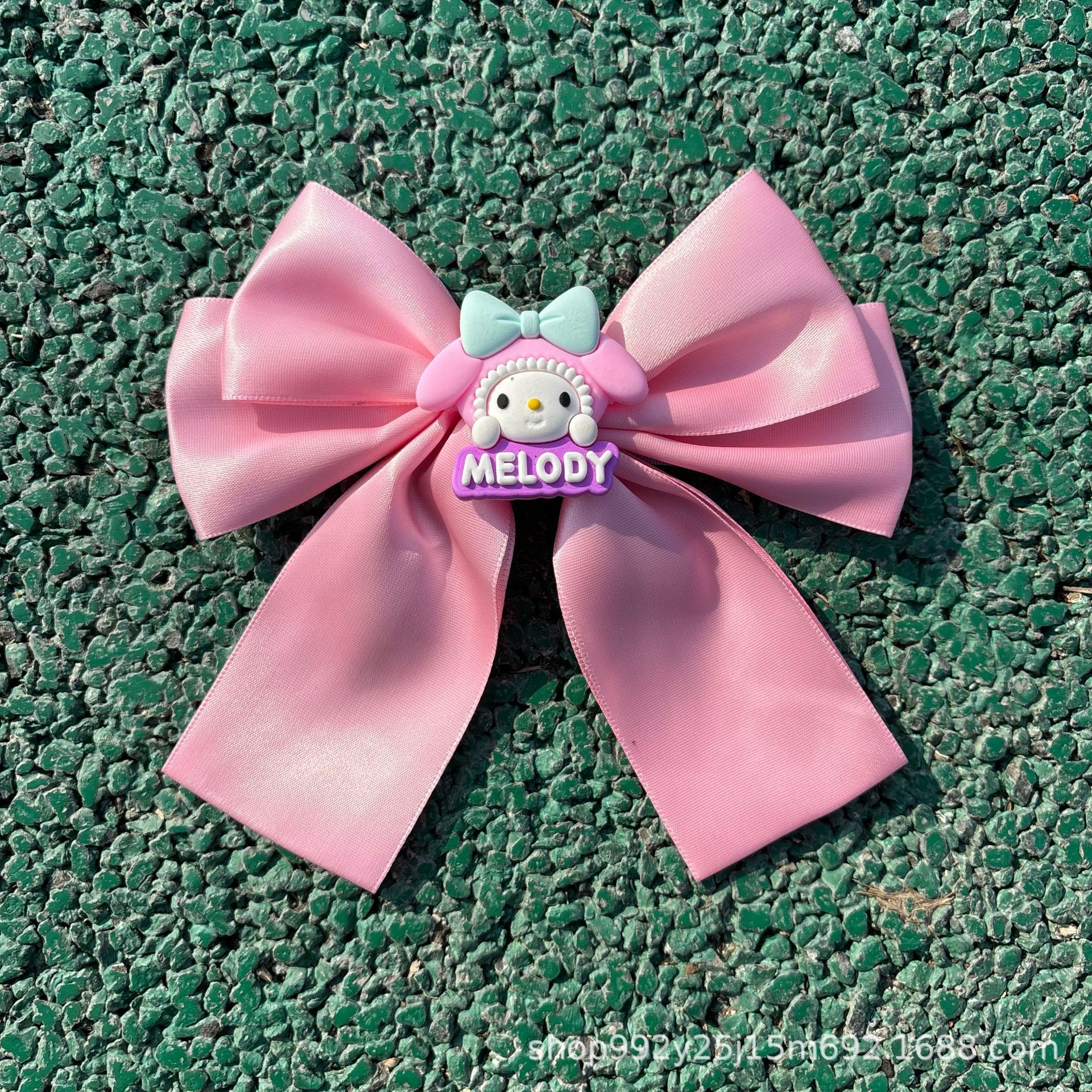 Electric Motorcycle Accessories Cartoon Doll Kuromi Ears Plush Detachable