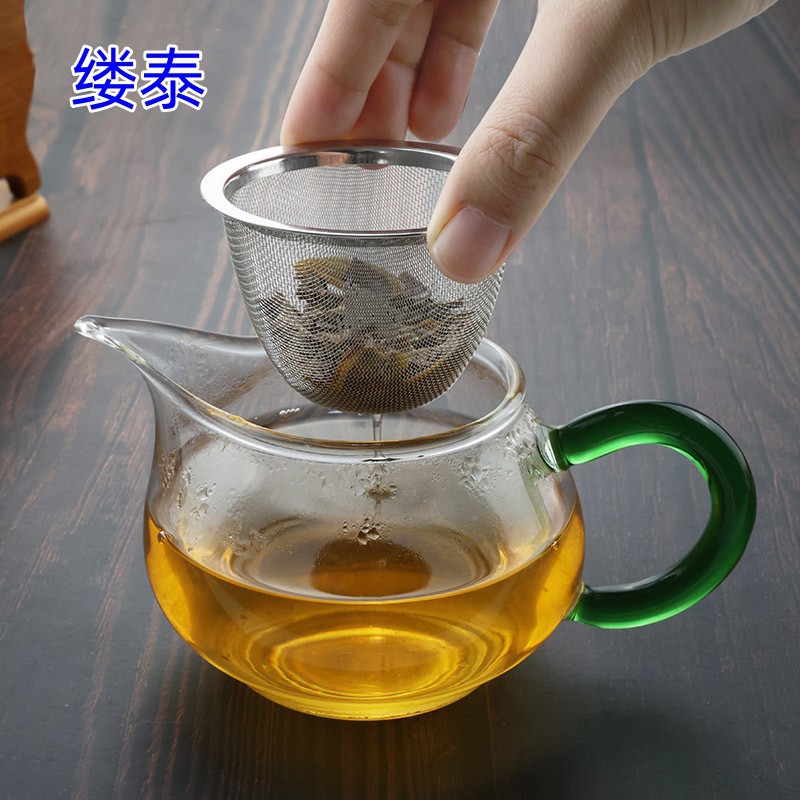 Cross-border home daily stainless steel tea filter, Japanese style tea strainer, fine mesh tea filter, tea separation net