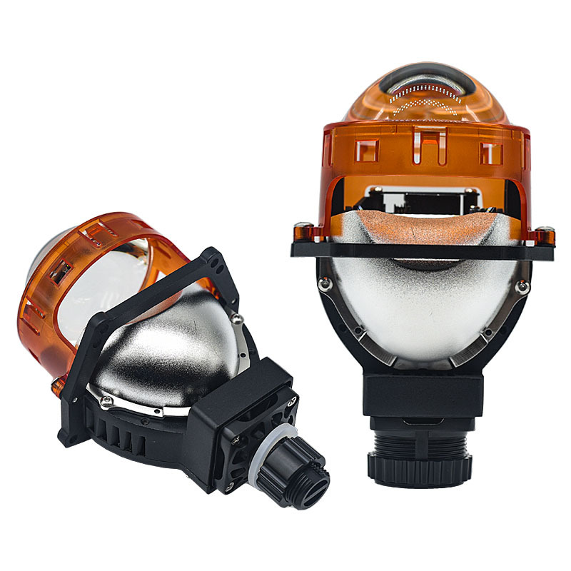 Venta al por mayor nuevo 24V lámpara de la linterna del coche adecuado para LED doble luz lente modificación lejos y cerca de luz Lossless universal proyector