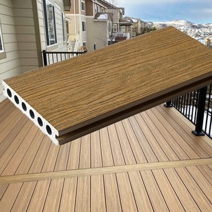 Courtyard Plastic Wood Flooring Second Generation Co-Extruded Wood Grain Flooring First Generation 3D Pattern Relief Flooring Plastic Wood Source Factory