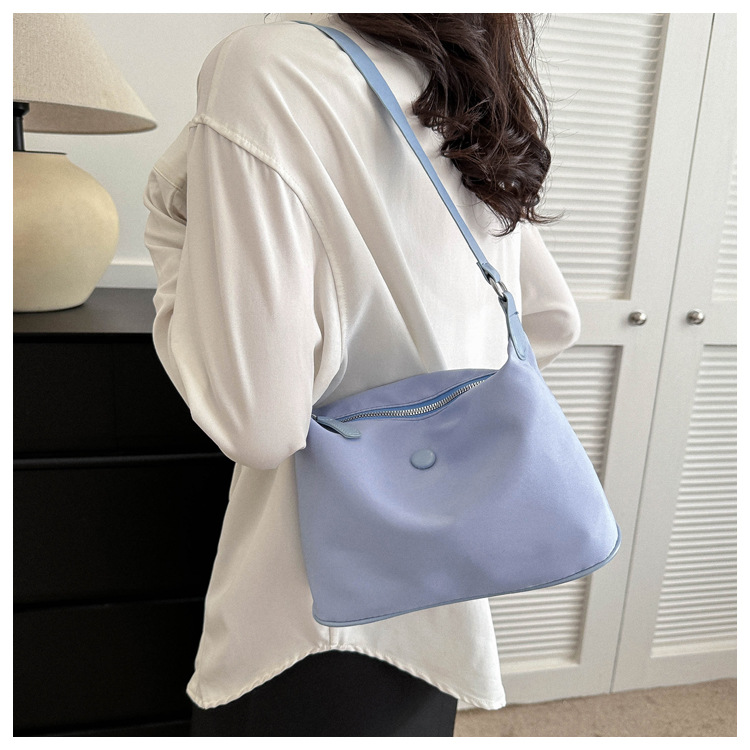 Borsa a tracolla da donna in tessuto oxford borsa versatile trendy_voghion.com