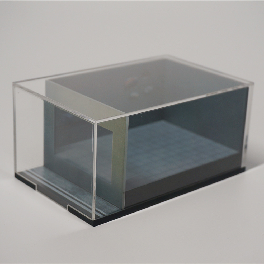 厂家定制亚克力展示盒 限量版汽车模型盒子UV打印场景图案|ru