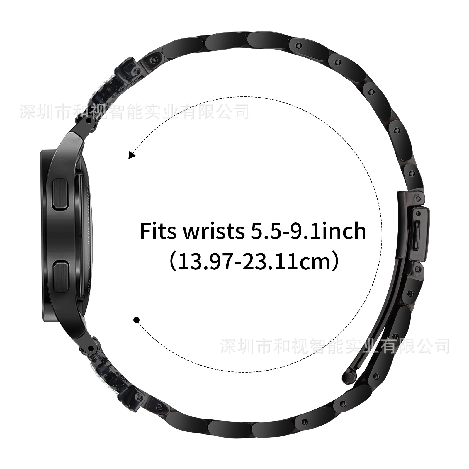 Ремешок из нержавеющей стали (Samsung) для Galaxy Watch 40/44 мм, корона, с опцией quick‑release