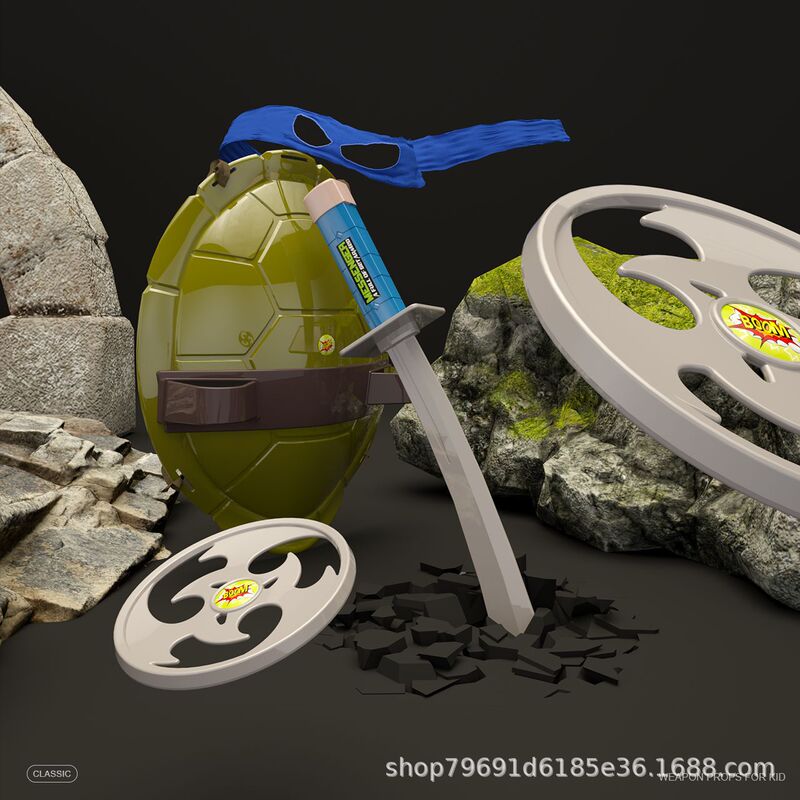 Cross-Border Film and Television Performance Props Turtle Shell Wearable Ninja Turtle Weapon Eye Mask Movie Version